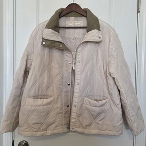 Women's Cream Lightweight Quilted Jacket